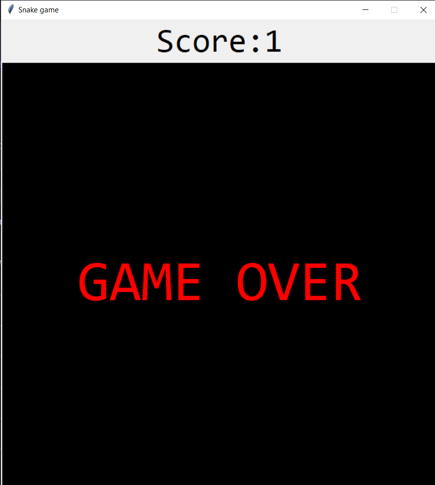 Snake Game using Python