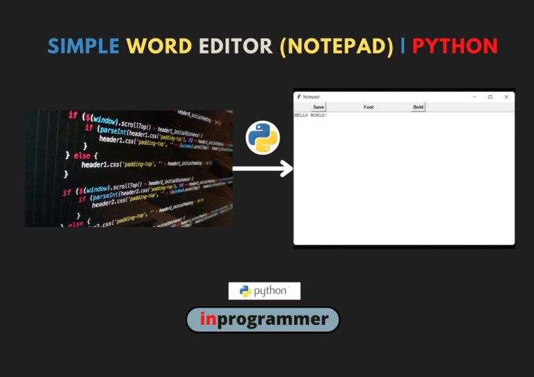 SIMPLE WORD EDITOR | PYTHON