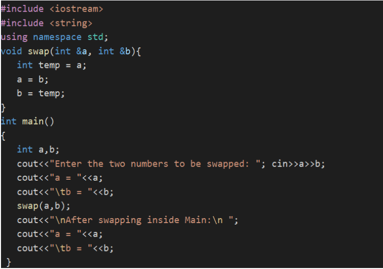 Passing Parameters to a Function in C++