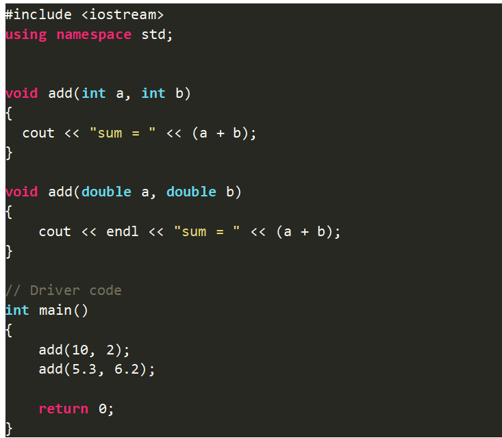 C++ Function Overloading (With Examples)