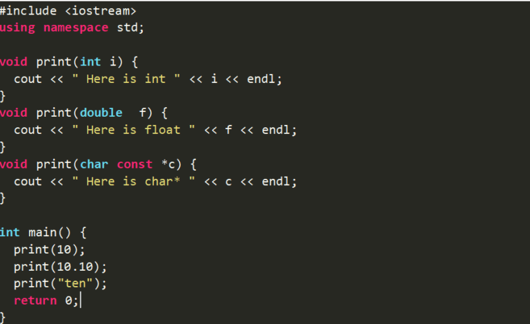 C++ | Function Overloading