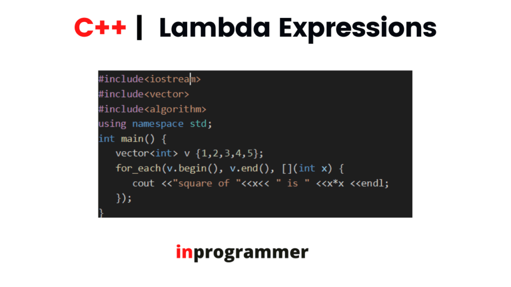 Lambda Expressions in c++