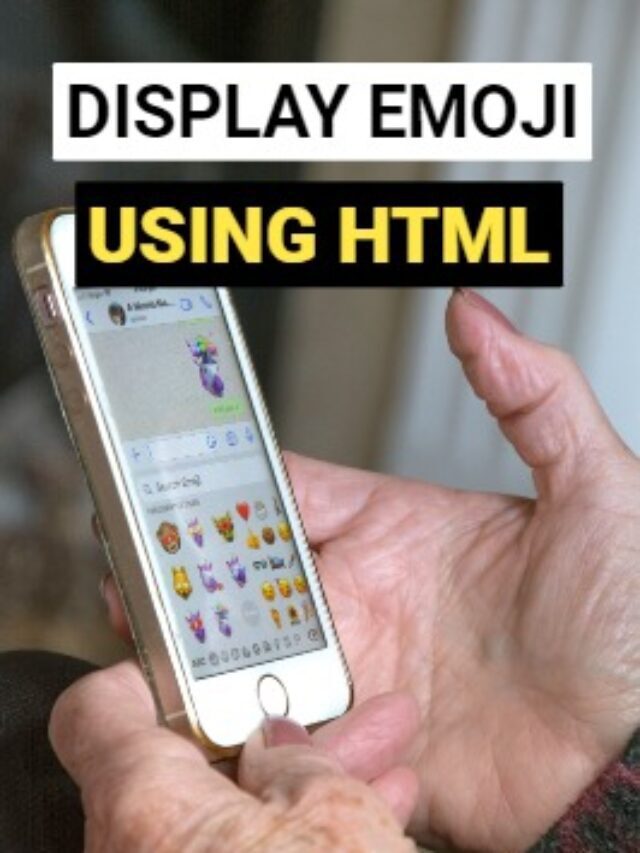 DISPLAY EMOJI USING
HTML