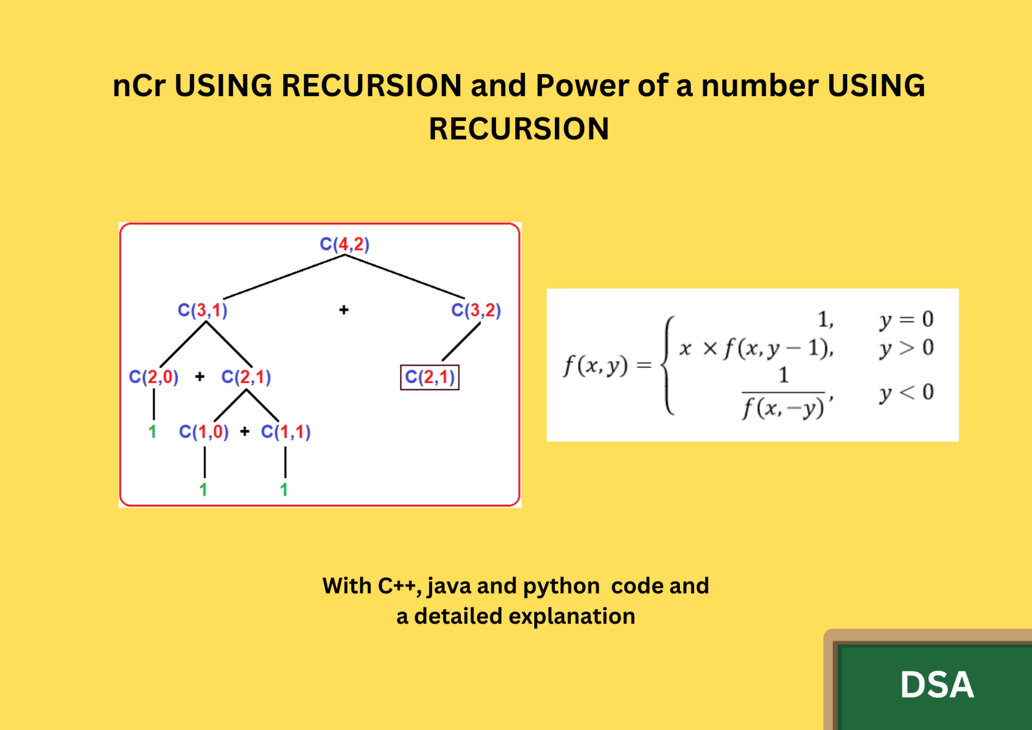 power-of-a-number-using-recursion-and-ncr-using-recursion