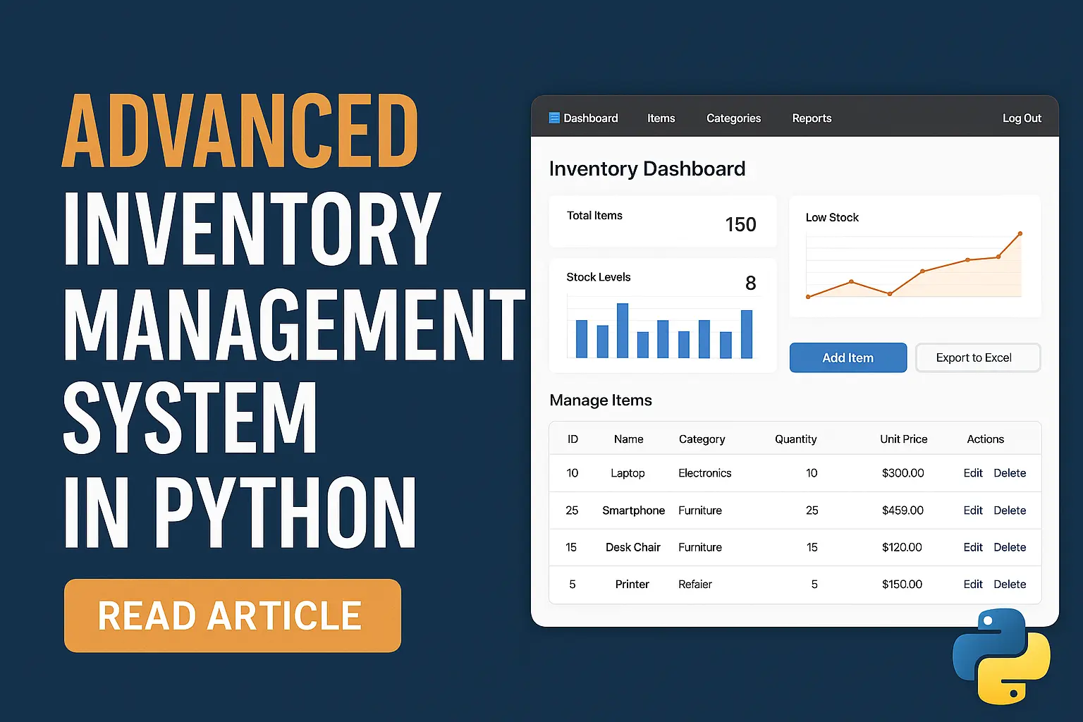 inventory management system using python