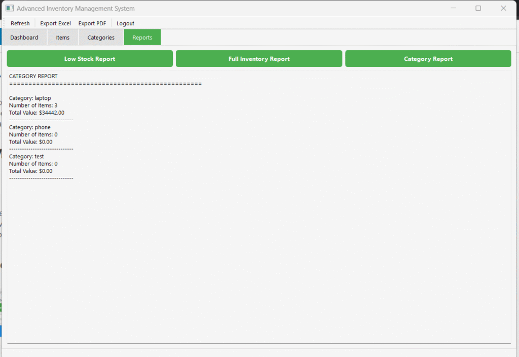 inventory management using python